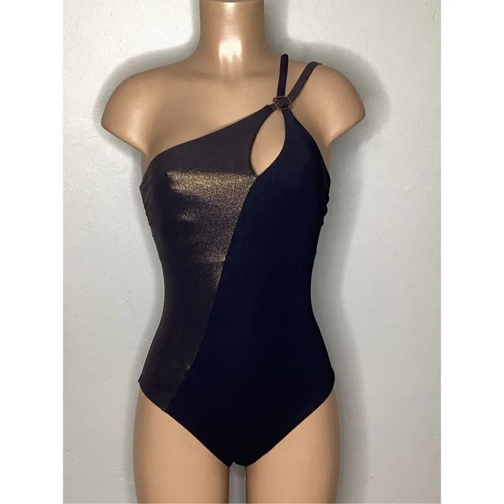 New. Amoressa by Miraclesuit black swimsuit. 8. Retails $188